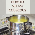 Pinterest image of couscous pot.